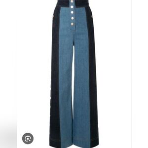 Alice McCall Blue and Black Flare Jeans